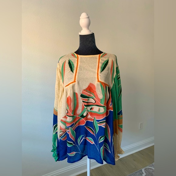 Anthropologie Tops - Anthropologie Bl-Nk Miranda Peasant Blouse In Lime.